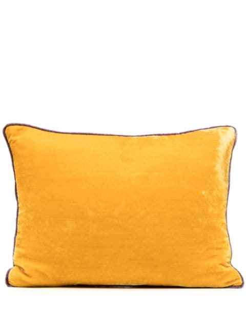 Anke Drechsel contrasting-border velvet cushion