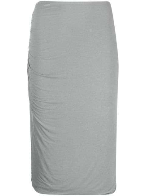 James Perse Shoreline ruched midi skirt
