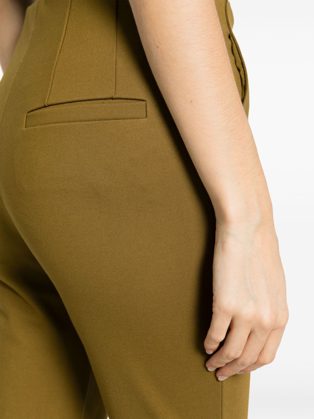 Shop Dorothee Schumacher Cropped Tailored Trousers In Green