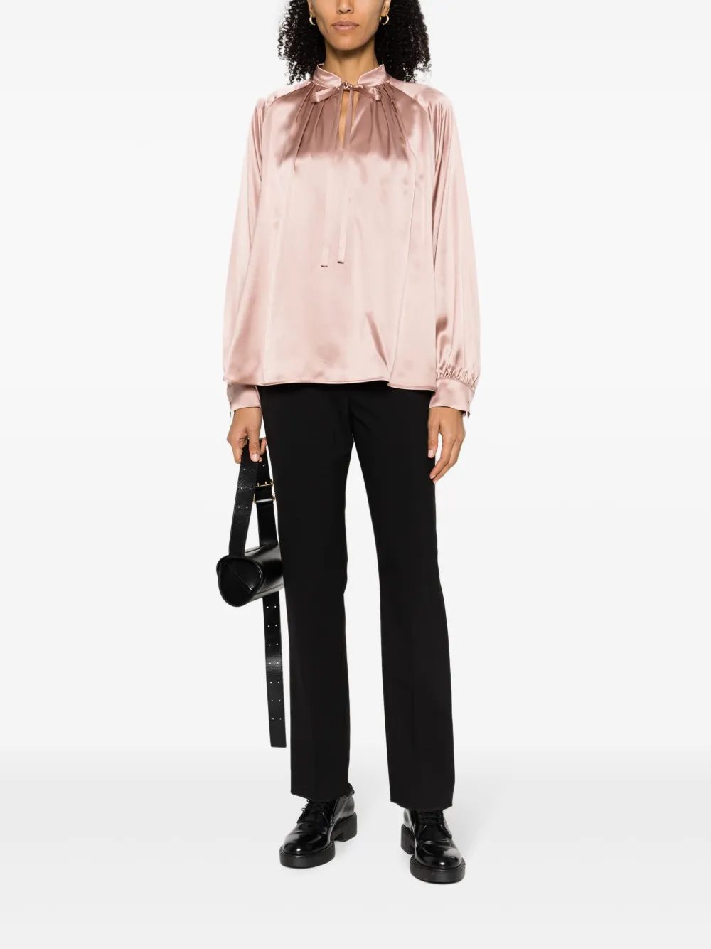 Max Mara Blouse met geplooid detail Roze