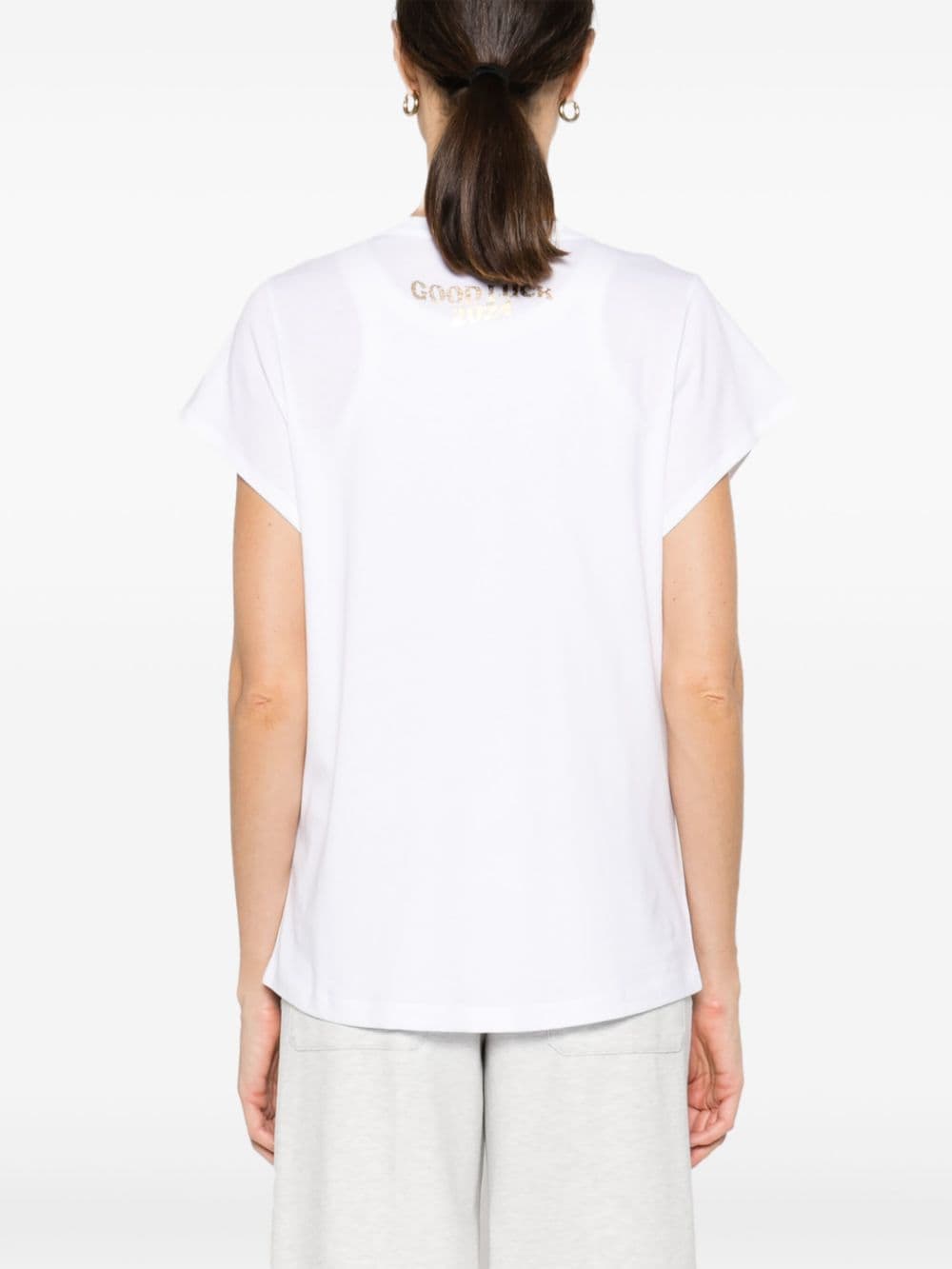 Shop Dorothee Schumacher Graphic-print Cotton T-shirt In White