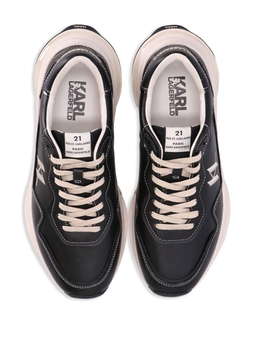 Karl Lagerfeld Lux Finesse panelled sneakers Black