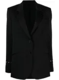 Del Core single-breasted virgin wool blazer - Black