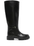 Tod's leather knee-high boots - Black