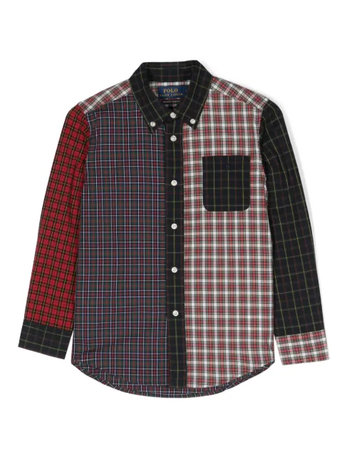 POLO RALPH LAUREN KIDS check-print cotton shirt