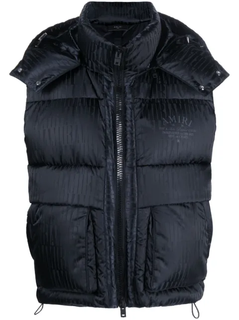 AMIRI logo-print padded gilet
