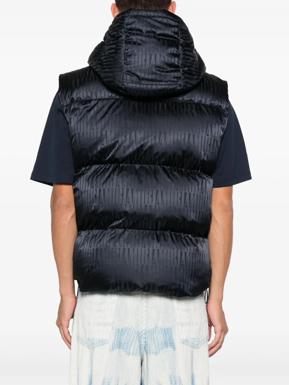 Amiri Logo-print Padded Gilet In Black