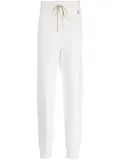 TWINSET fuzzy drawstring-waist track pants - White