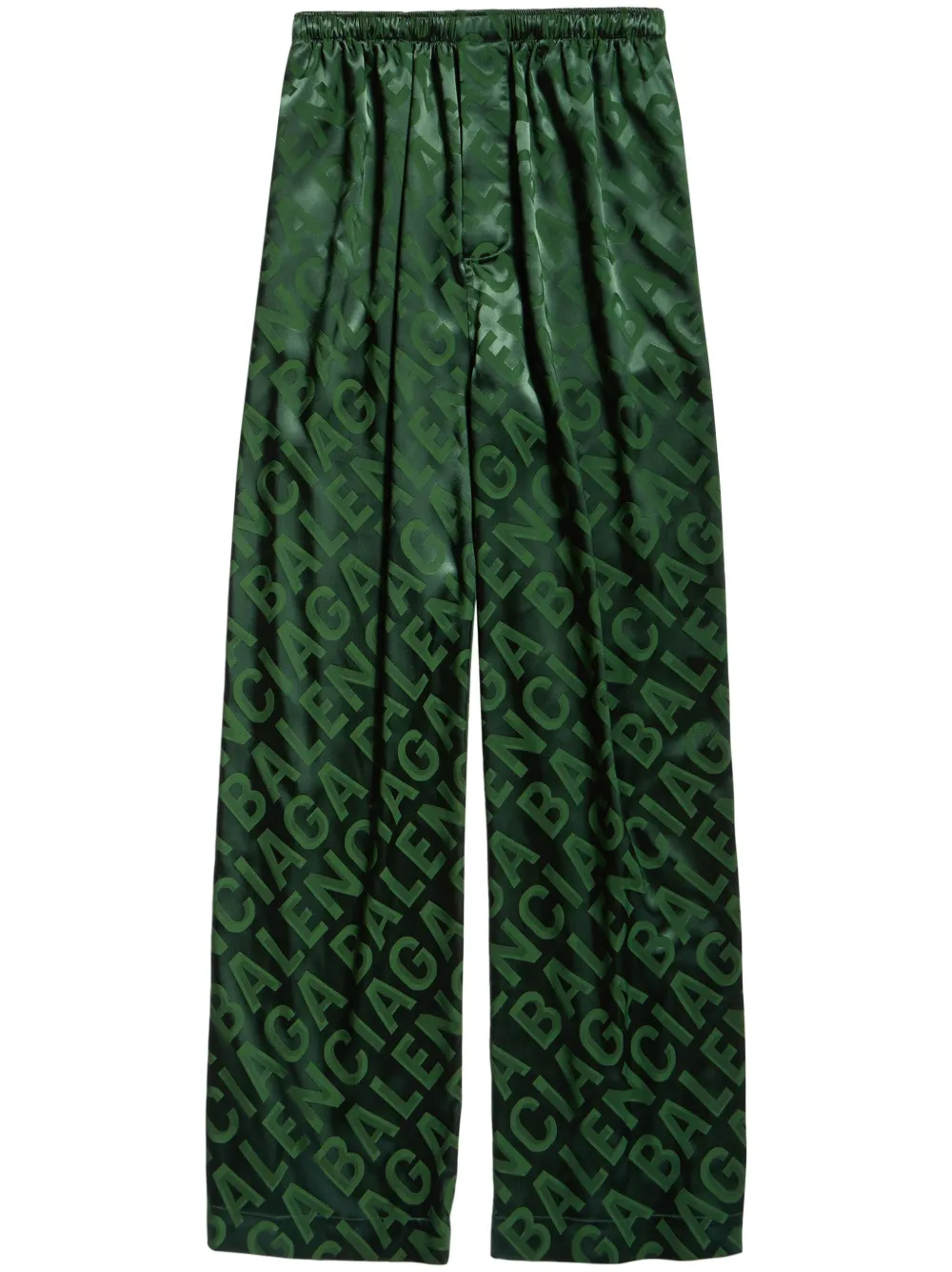 Image 1 of Balenciaga logo-print satin trousers