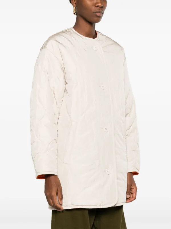 White hotsell quilted coat