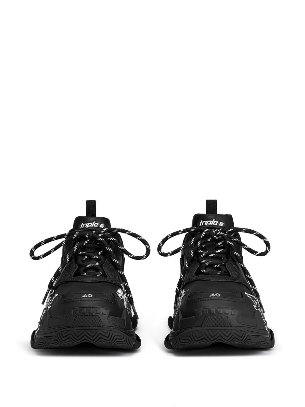 Shop Balenciaga Triple S Chunky Sneakers In Black