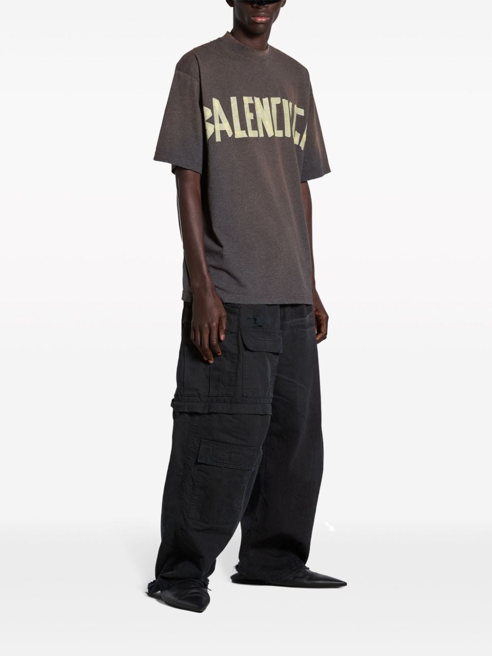 Balenciaga Katoenen T-shirt met logoprint Grijs