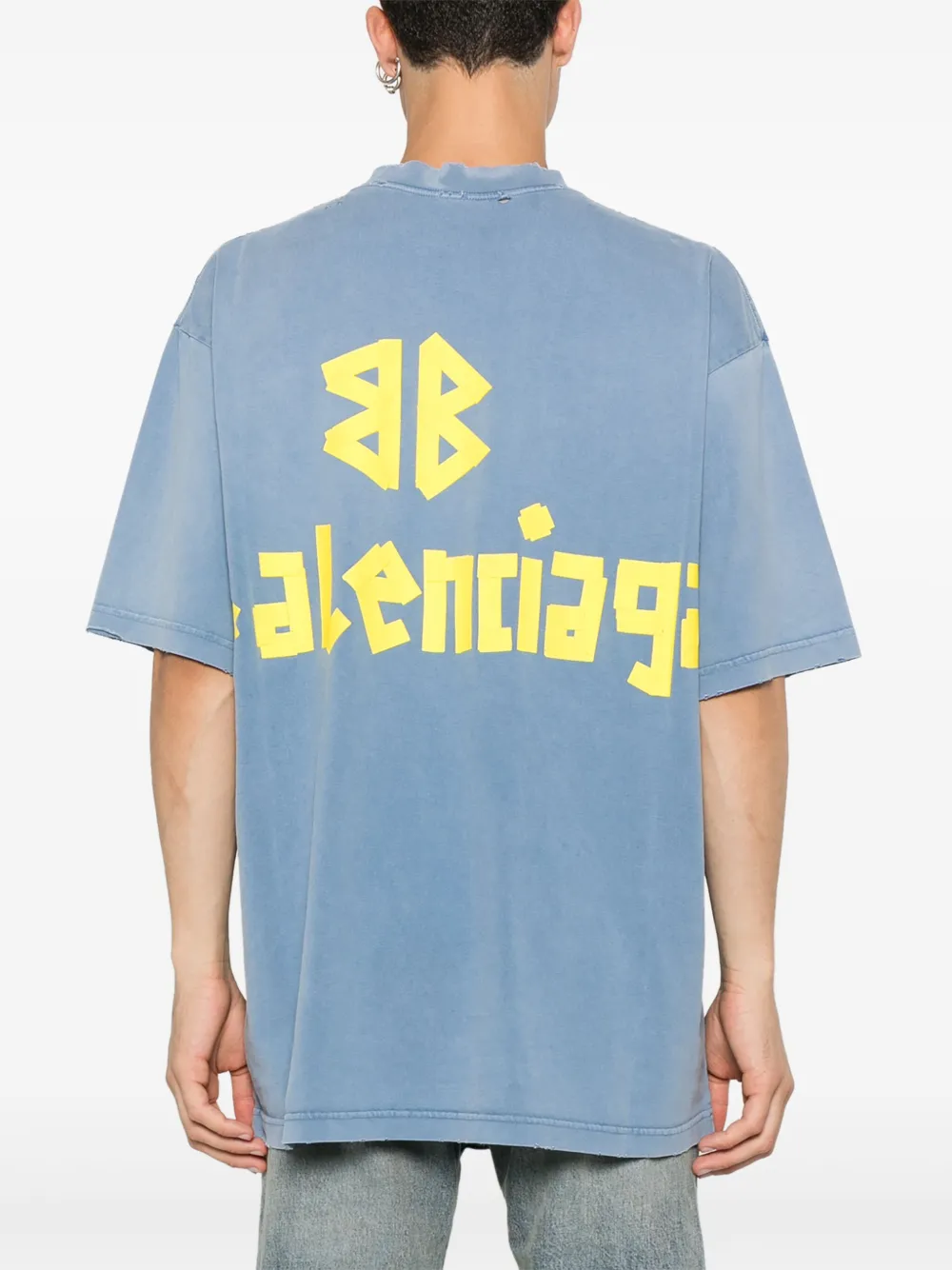 Balenciaga Tape Type T-shirt | Blue | FARFETCH