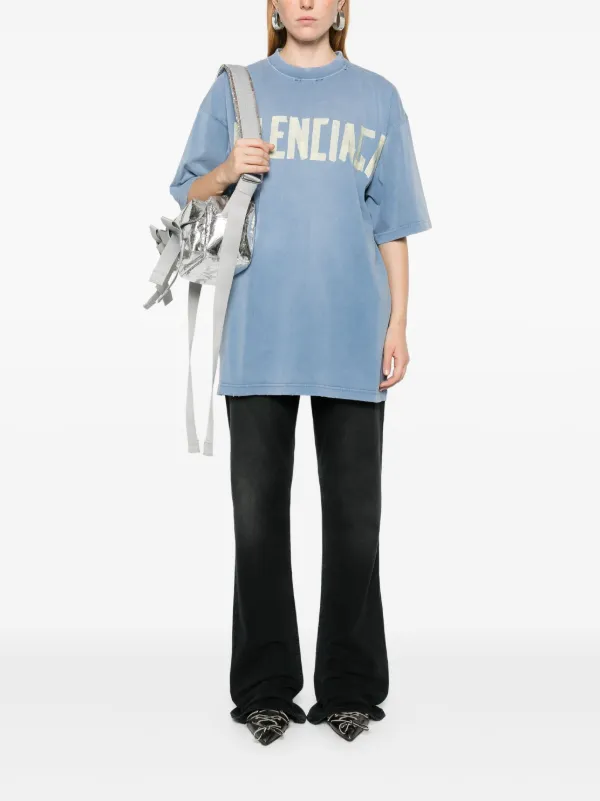 在庫処分セール | T-shirt Type Tape Balenciaga Blue FARFETCH | トップス