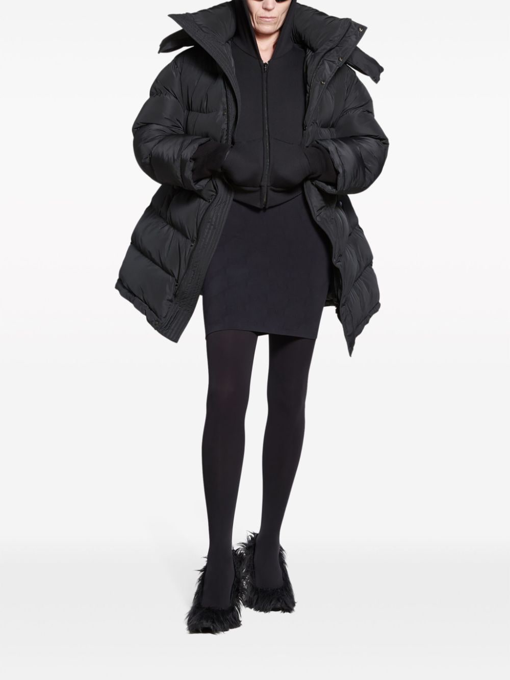 BALENCIAGA HOODED PADDED COAT 