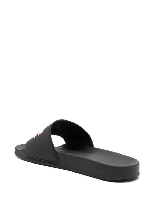 Balenciaga logo-embossed Pool Slides | Black | FARFETCH display picture 1