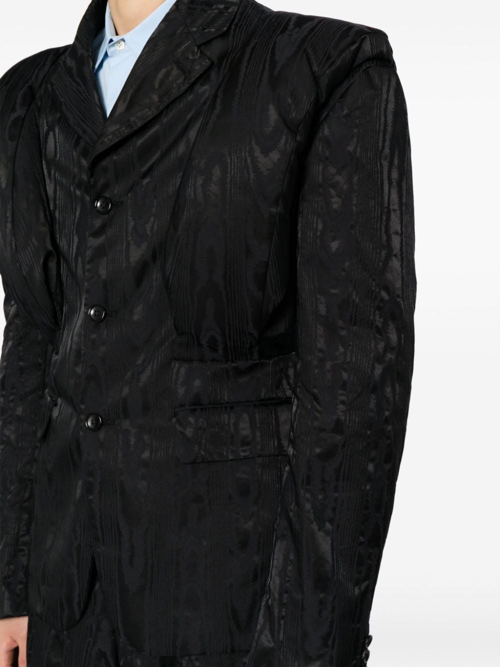 Comme des Garçons Homme Plus Gestreepte blazer Zwart