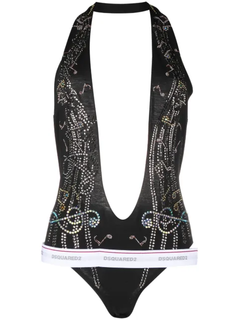 DSQUARED2 crystal-embellished cotton body