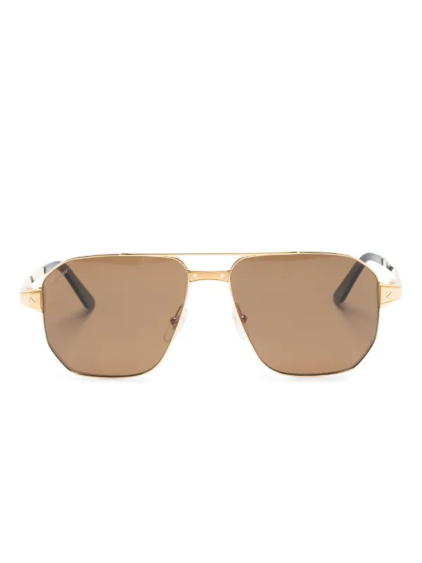 Cartier aviator sunglasses clearance gold