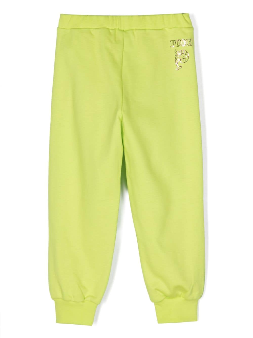 PUCCI Junior logo-print cotton track pants - Groen