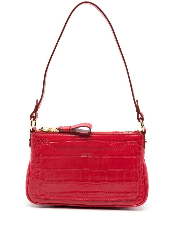 TOM FORD crocodile-embossed Leather Clutch - Farfetch