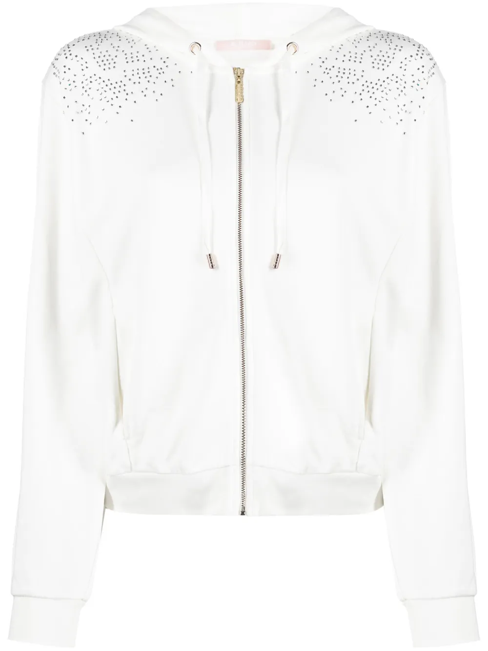 LIU JO Hoodie verfraaid met kristallen Wit
