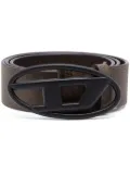 Diesel B-1DR buckle leather belt - Brown