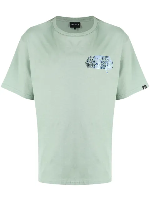 SPORT b. by agnès b.  logo foil-print cotton T-shirt
