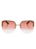 Cartier Eyewear Panther-plaque butterfly-frame sunglasses - Pink