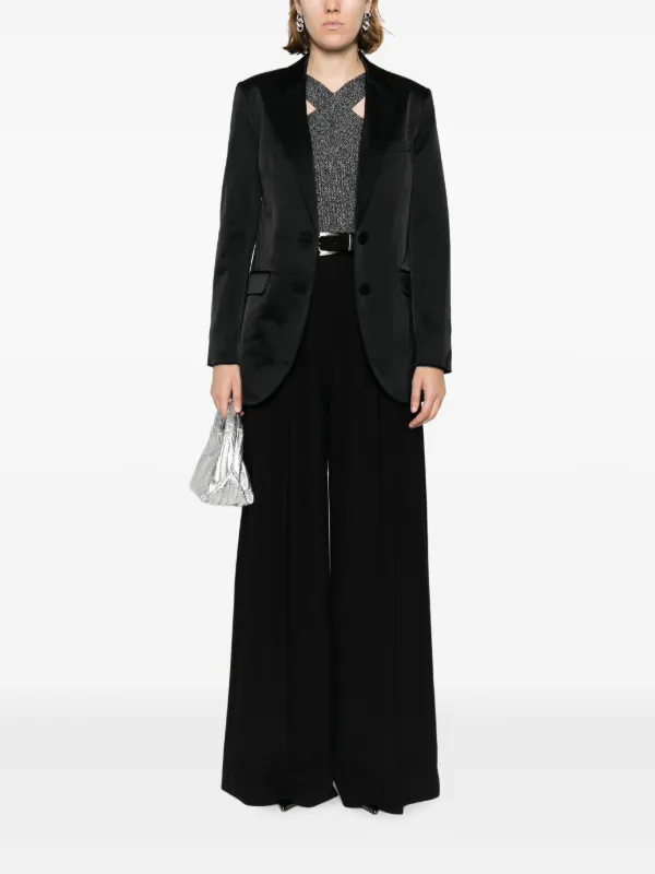 Michael Michael Kors Satin single-breasted Blazer | Black