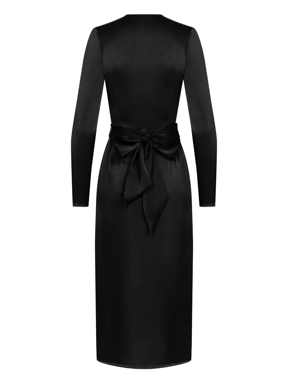 Satin Wrap Mini Dress