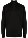 BOSS logo-patch high-neck sweatshirt - Black