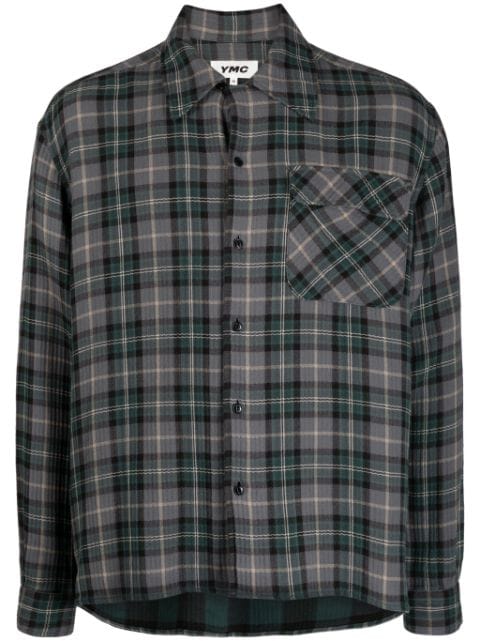 YMC Wray check-pattern cotton shirt 