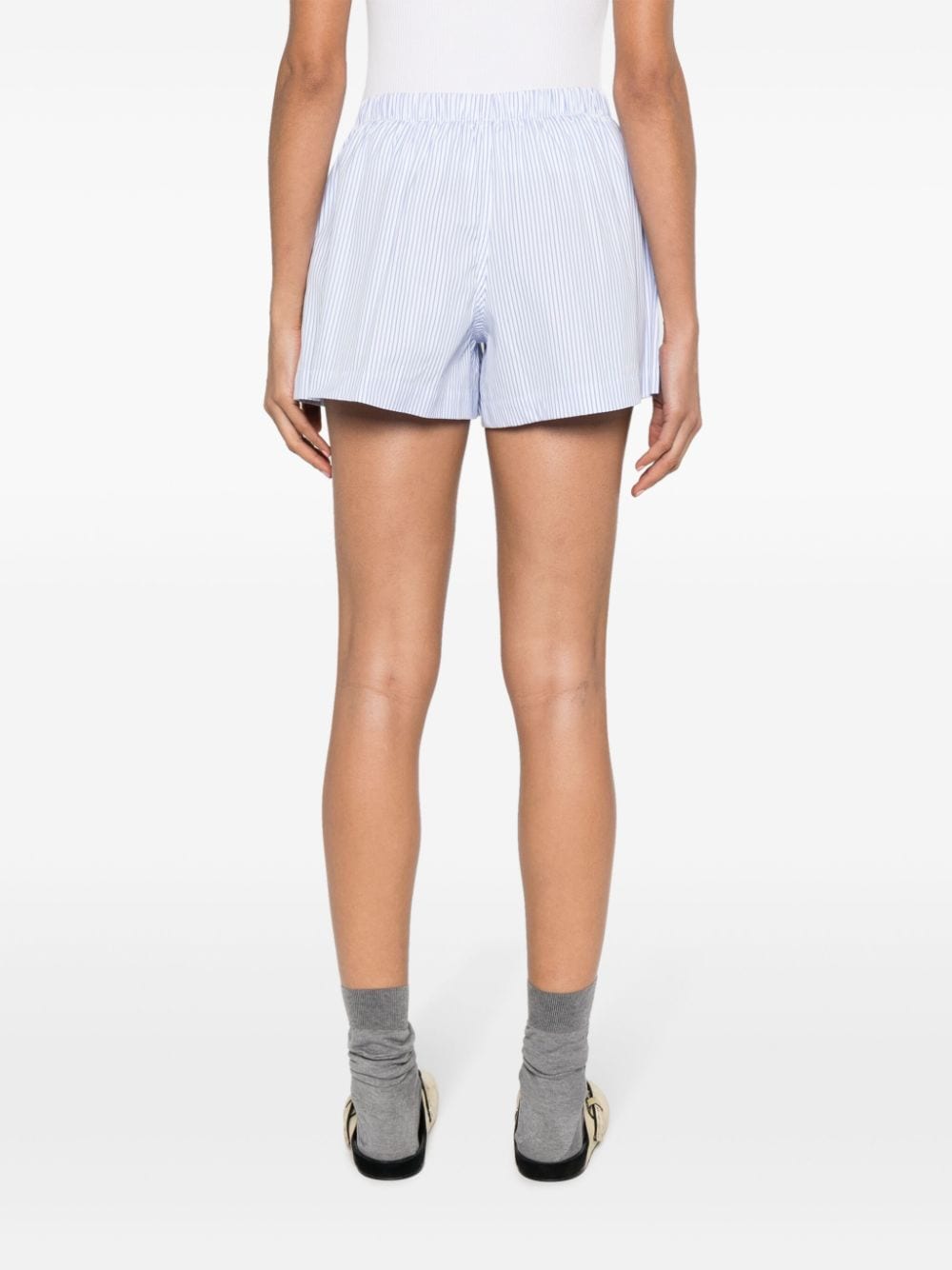 WARDROBE.NYC Shorts met elastische tailleband Blauw