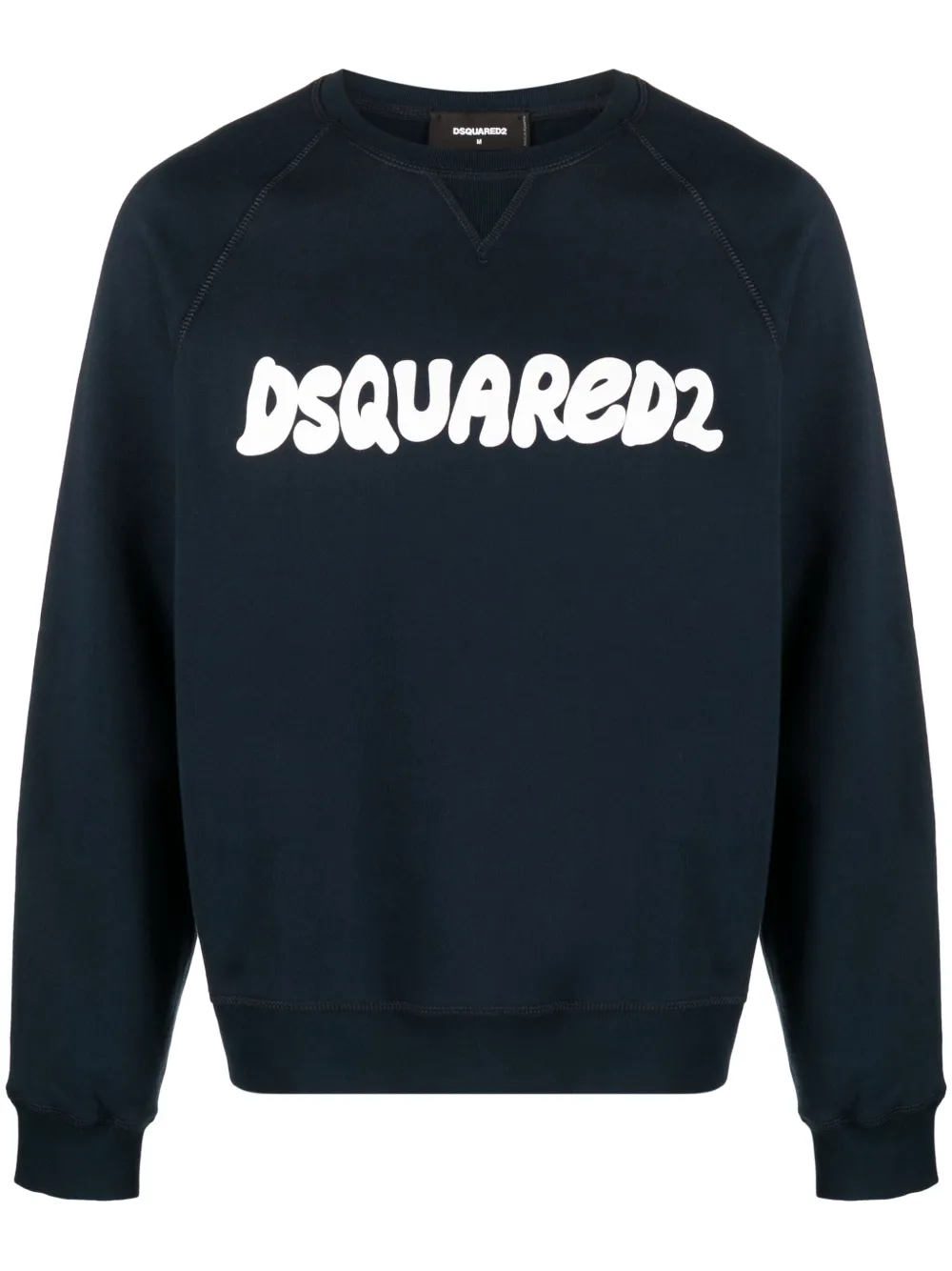 Shop Dsquared2 Logo-print Cotton Sweatshirt In Blue