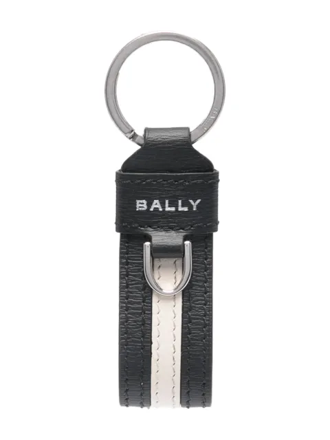 Bally logo-print leather keyring