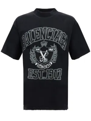 Balenciaga Offshore Cotton T-shirt | Black | FARFETCH