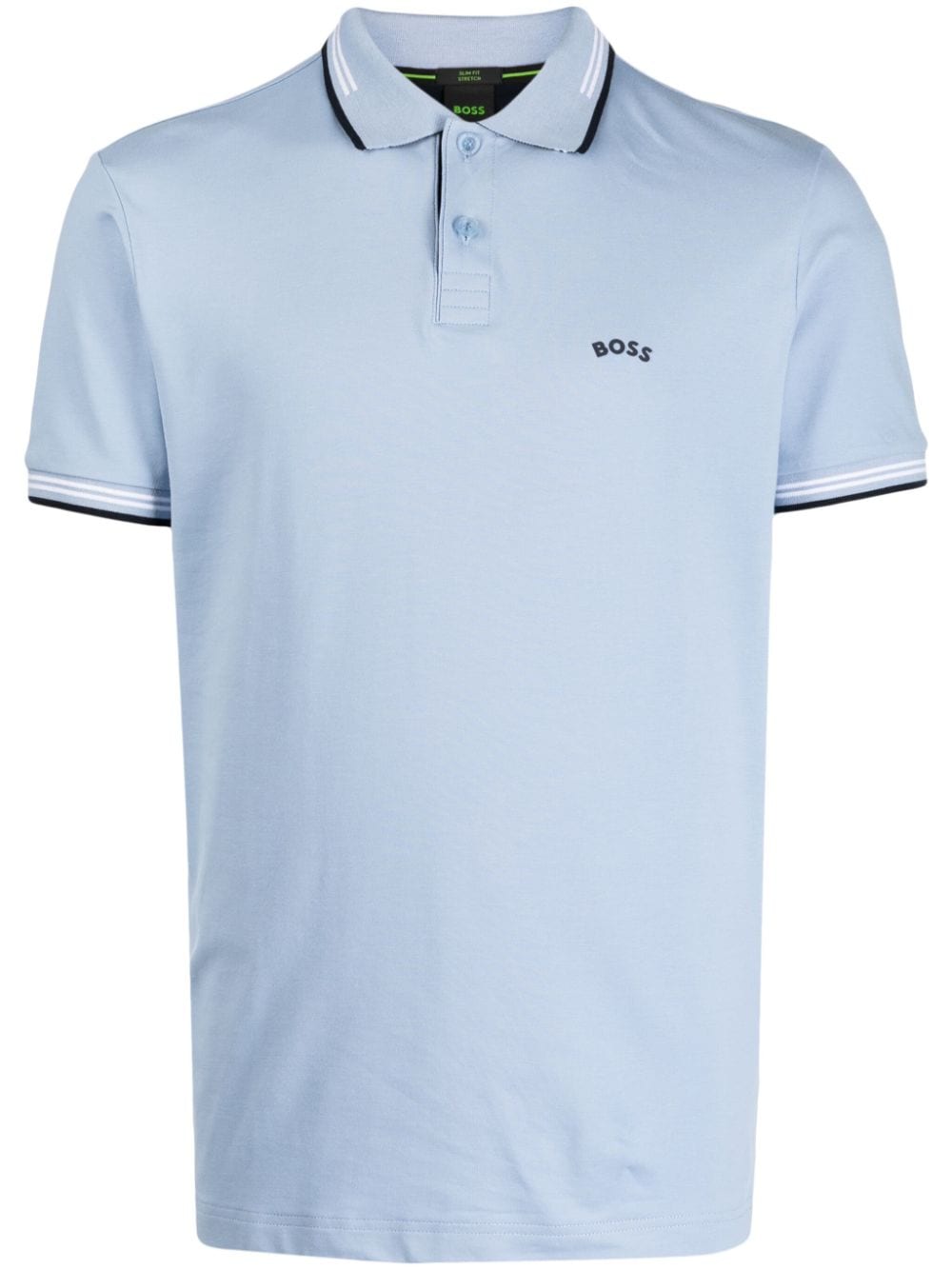 BOSS Poloshirt met logoprint Blauw