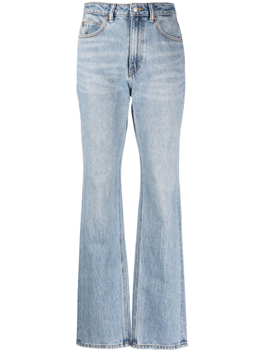 Shop Alexander Wang High-rise Flared Jeans In Blue