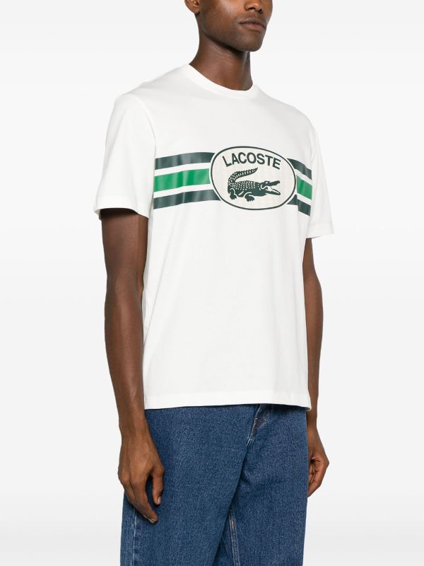 lejer Slud Lederen Lacoste logo-print Cotton T-Shirt - Farfetch