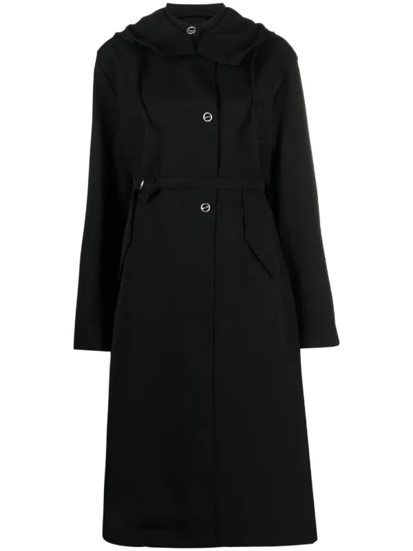 12,900円ジルサンダー　中綿ウールフーデットコート　jil sander