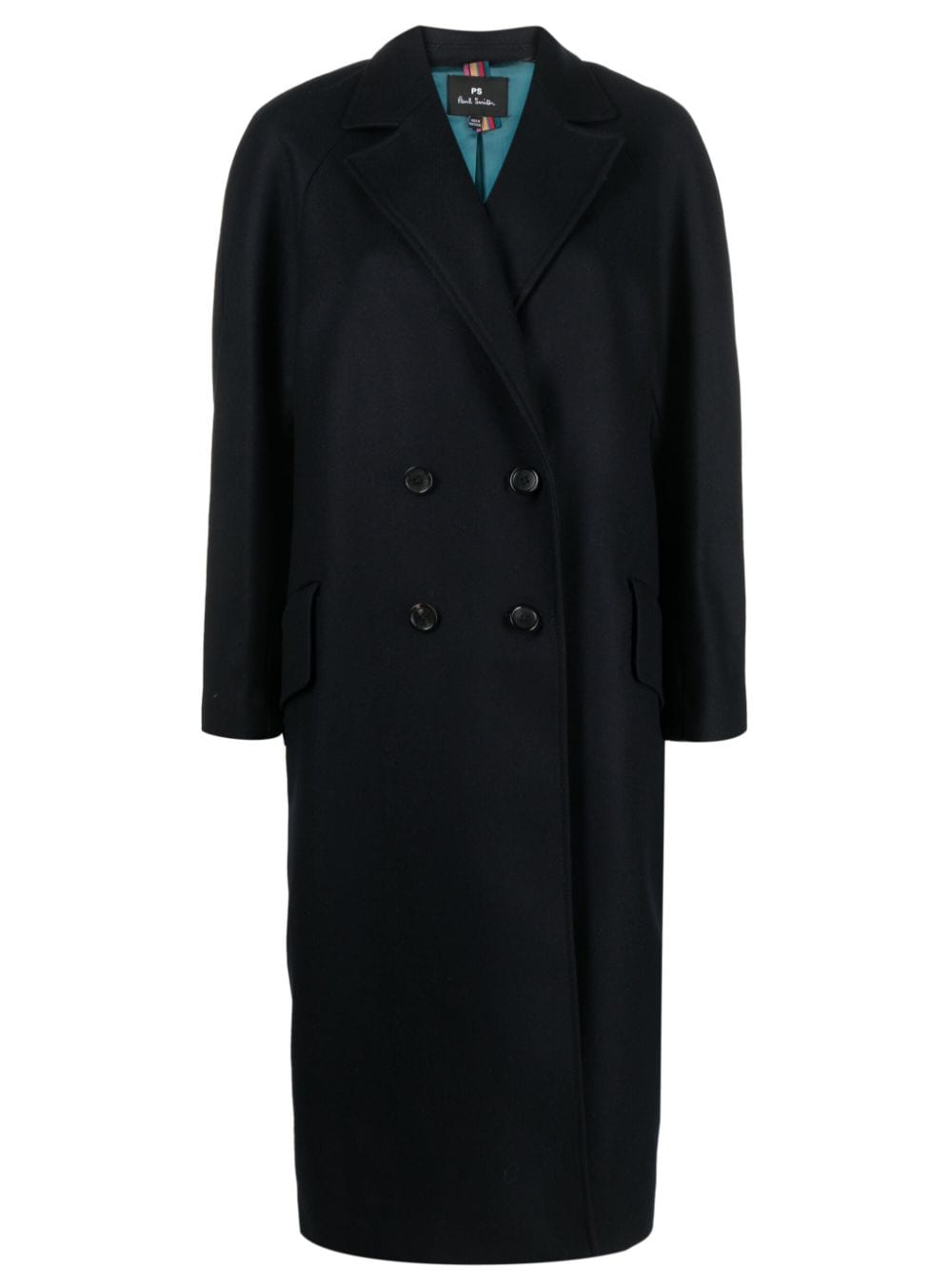 Ps By Paul Smith Double-breasted Wool-blend Coat In Blue