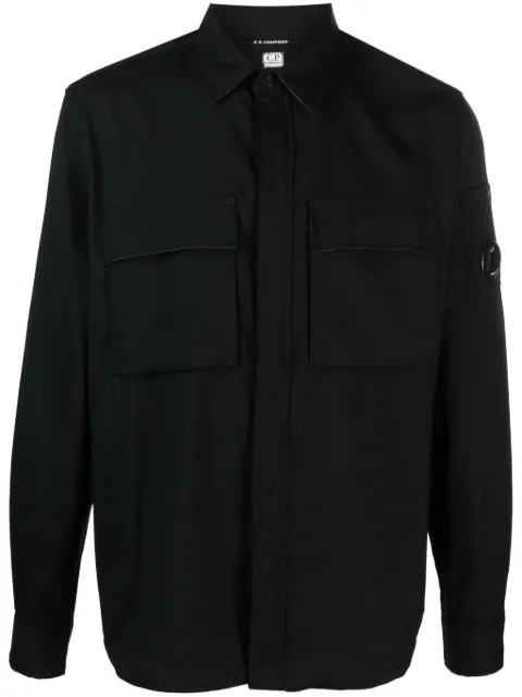 C.P. Company camisa con botones y detalle Lens