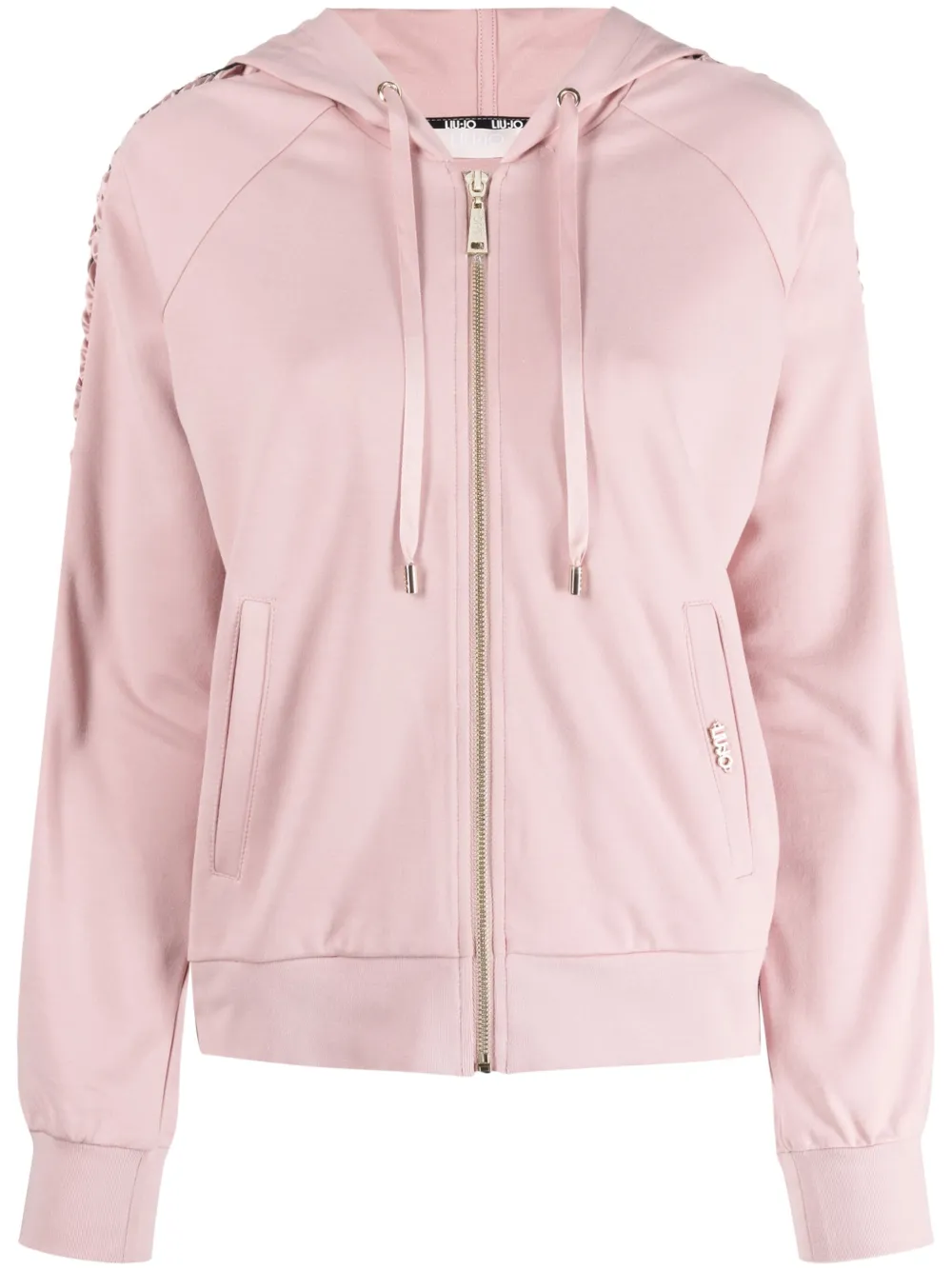 LIU JO Hoodie met ruches Roze