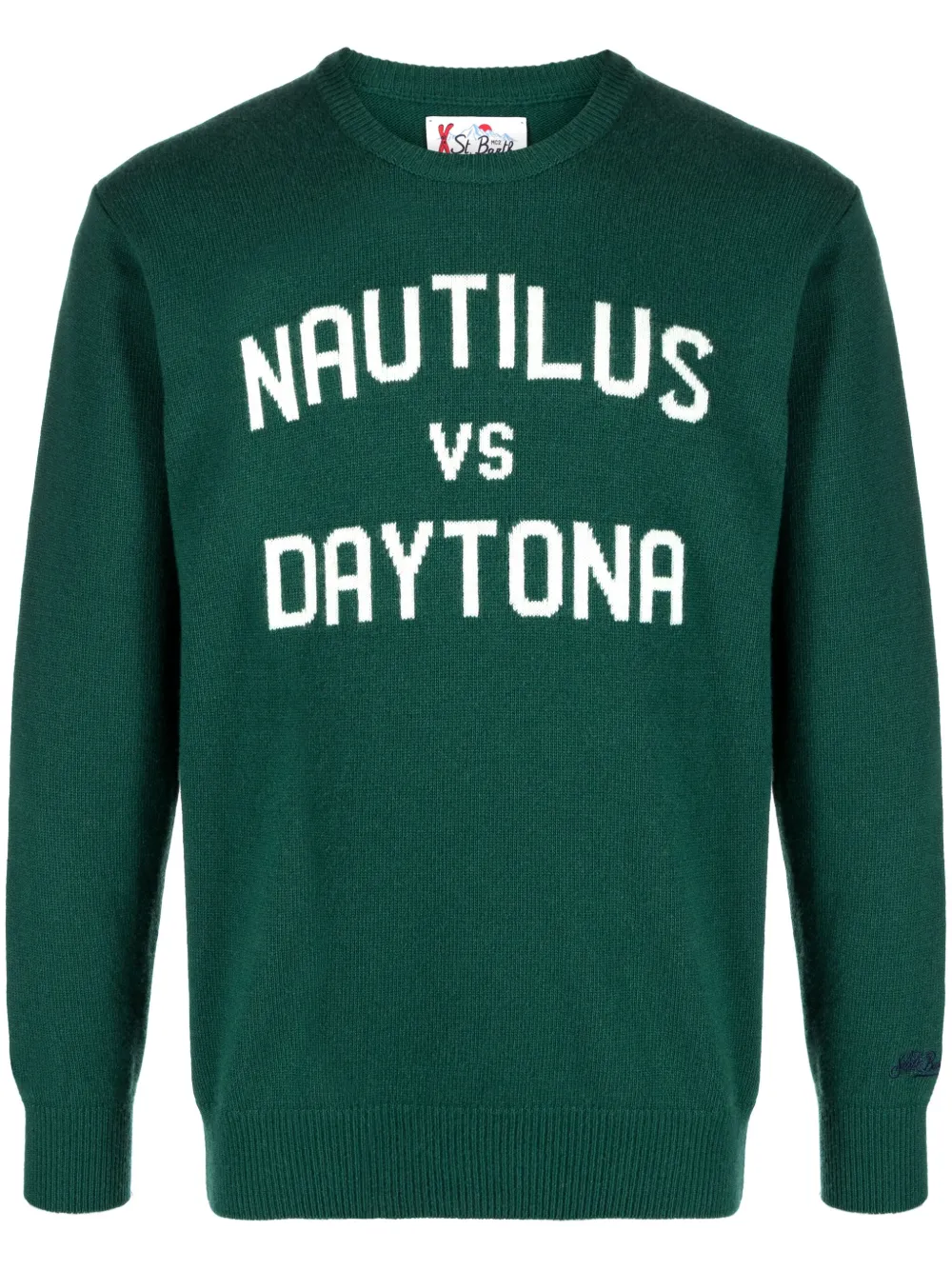 Mc2 Saint Barth Nautilus Vs Daytona Wool And Cashmere Blend Jumper In Green