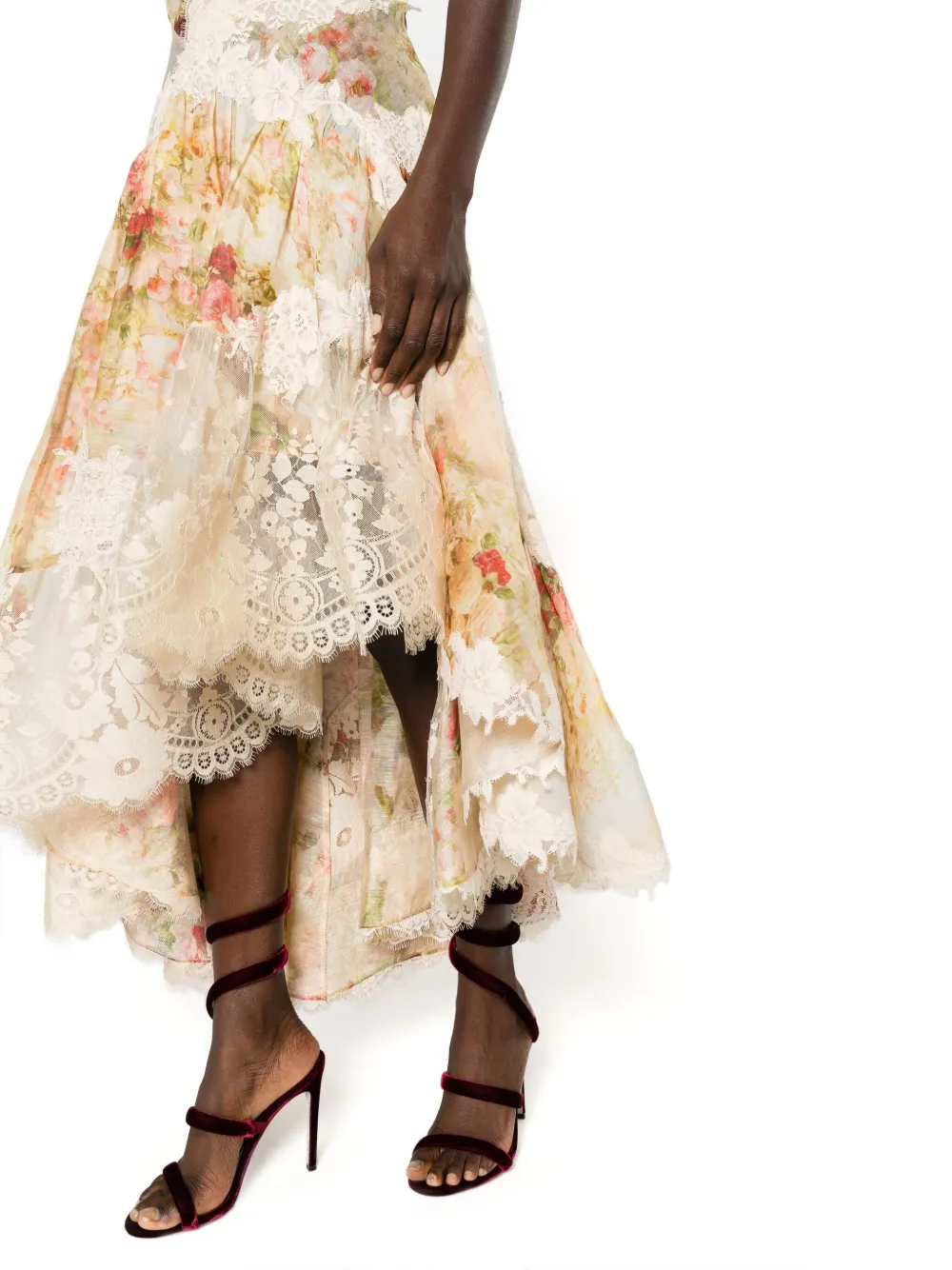 ribbed lace dress Layered In Glam Ribbed Knit Long Sleeve Maxi Dress main image 0