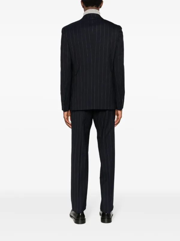 Tagliatore Pinstriped single-breasted Suit | Blue | FARFETCH
