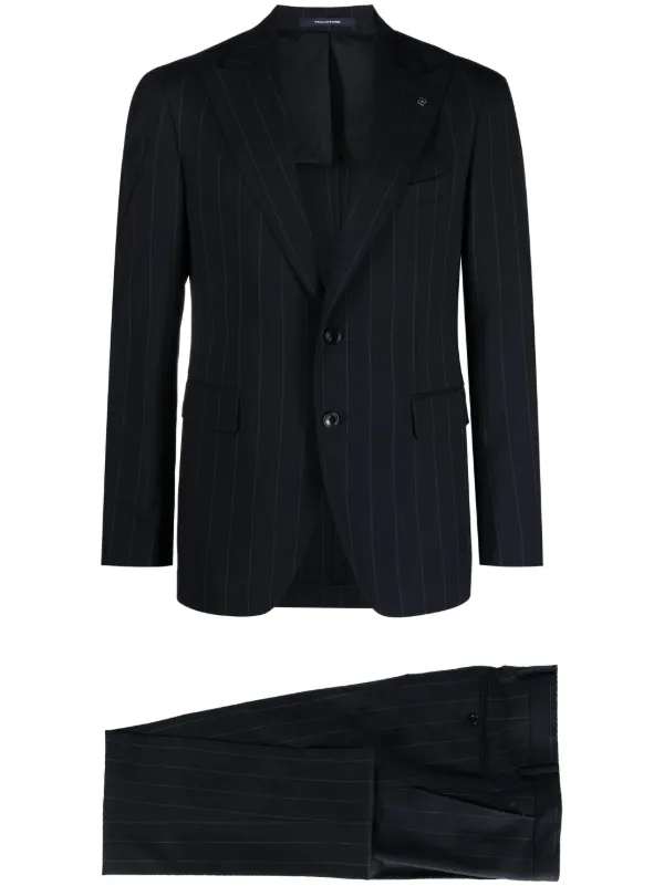 スーツ TAGLIATORE Stretch wool double-breasted pinstripe blazer Tagliatore Stretch Wool Double Breasted Pinstripe Blazer
