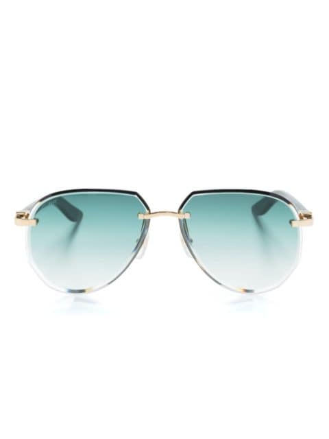 Cartier Eyewear gradient-lenses pilot-frame sunglasses
