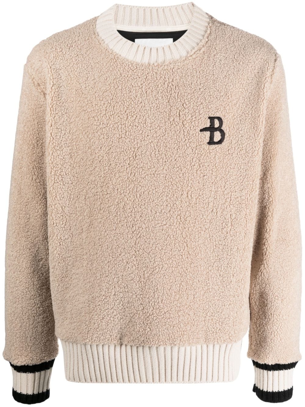 Ballantyne Logo-embroidered Fleece Jumper In Neutrals